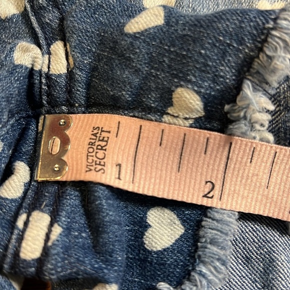 Jalate heart denim shorts juniors size 11 white & blue with faded look - Picture 5 of 7